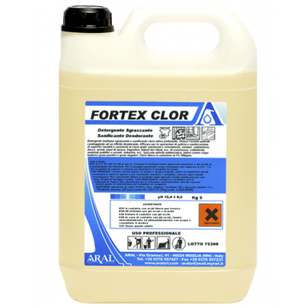 Ունիվերսալ ախտահանող-մաքրող միջոց FORTEX CLOR 5 լ. Ունիվերսալ ախտահանող-մաքրող միջոց FORTEX CLOR 5 լ.