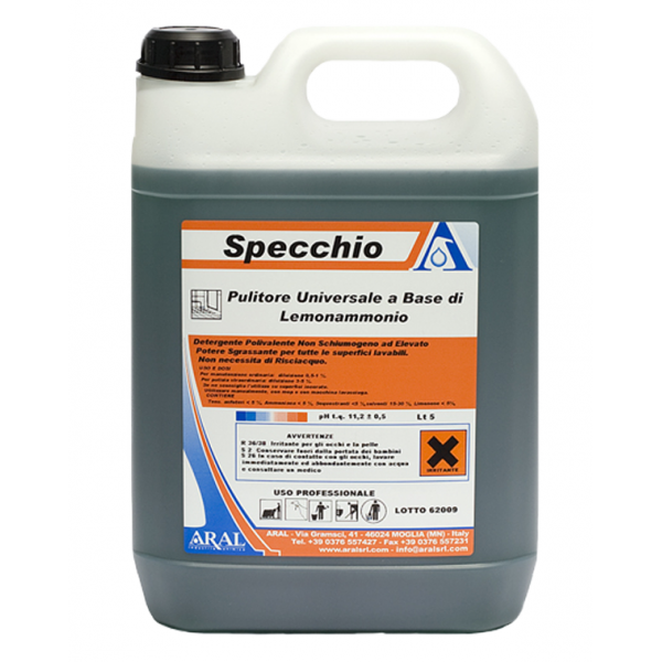Ունիվերսալ մաքրող միջոց Specchio 5 լ. Ունիվերսալ մաքրող միջոց Specchio 5 լ.