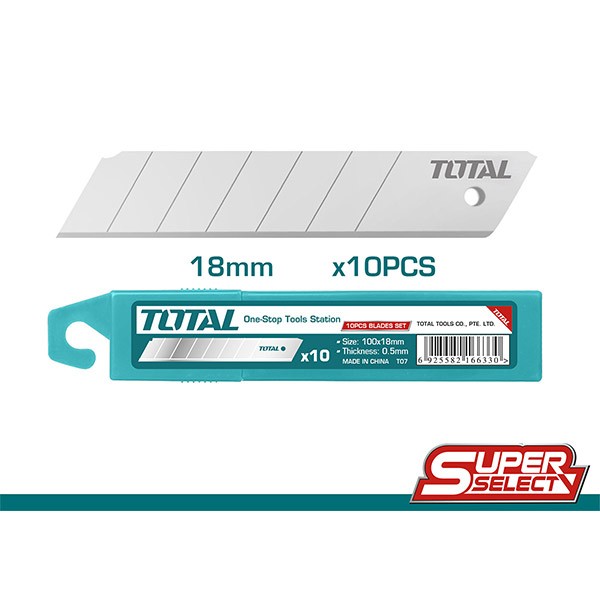 Սայրի հավաքածու 18 մմ, 10 հ, Total Tools THT519112