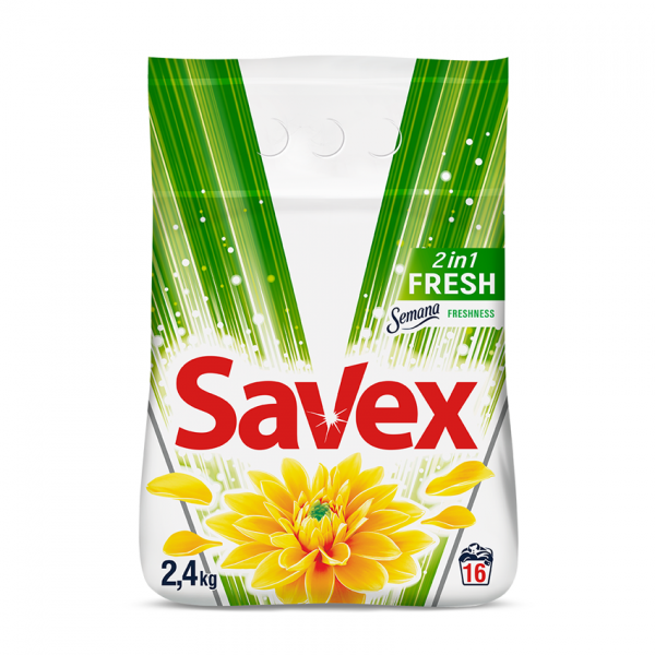 Լվացքի փոշի Savex Fresh 2in1 2,4 կգ. Լվացքի փոշի Savex Fresh 2in1 2,4 կգ.
