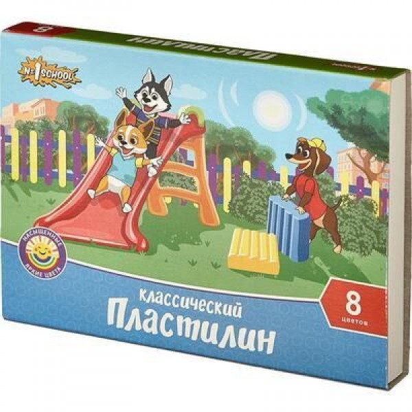 Պլաստիլին School 8 գույն