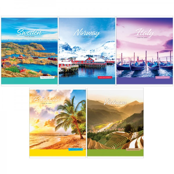 Տետր ArtSpace "Travel the world" 80 թերթ, վանդակավոր