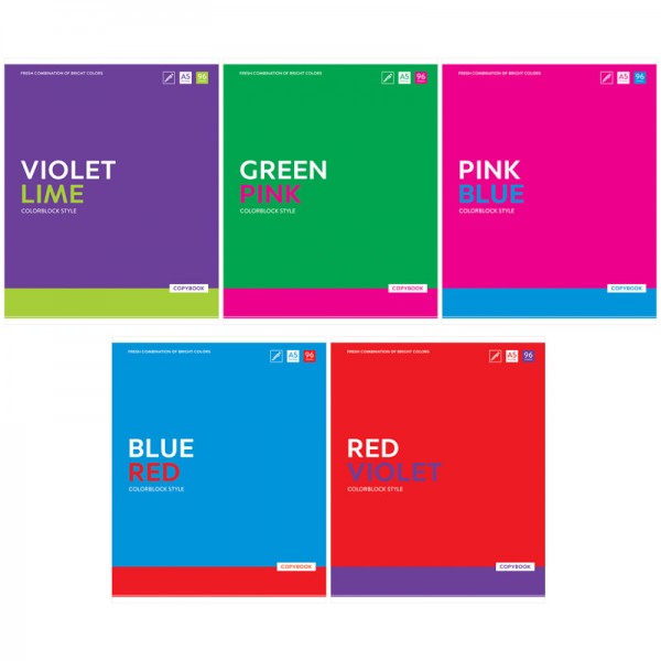 Տետր ArtSpace "Colorblock" 96 թերթ, տողանի Տետր ArtSpace "Colorblock" 96 թերթ, տողանի